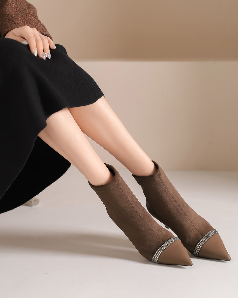 Kadınlar İçin İnce Esnek Stiletto Bilek Botları