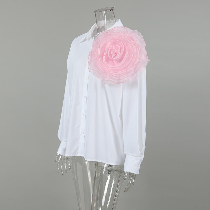 Luxe Button-Up Rahat Uzun Kollu Gömlek