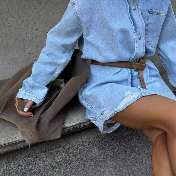 Crisp Perfection Denim Gömlek