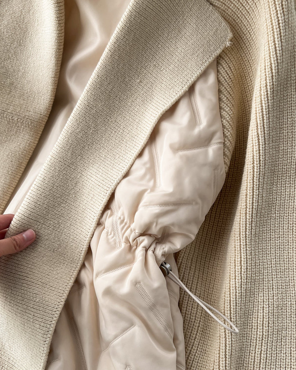 Diz Üstü Patchwork Yastıklı Hırka