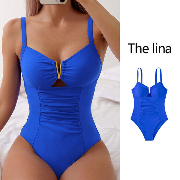 Ten rengi tek parça premium bikini mayo