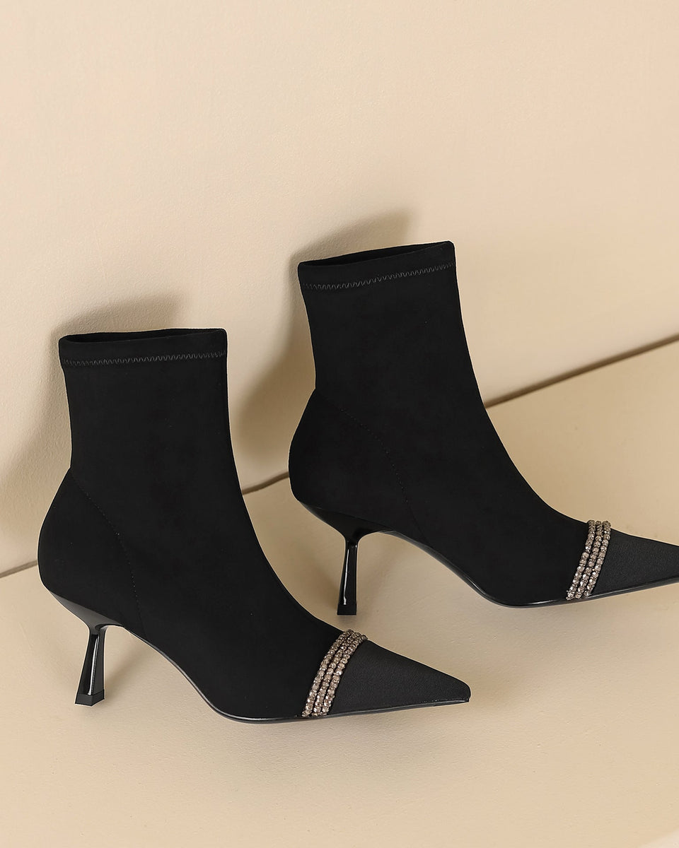 Kadınlar İçin İnce Esnek Stiletto Bilek Botları