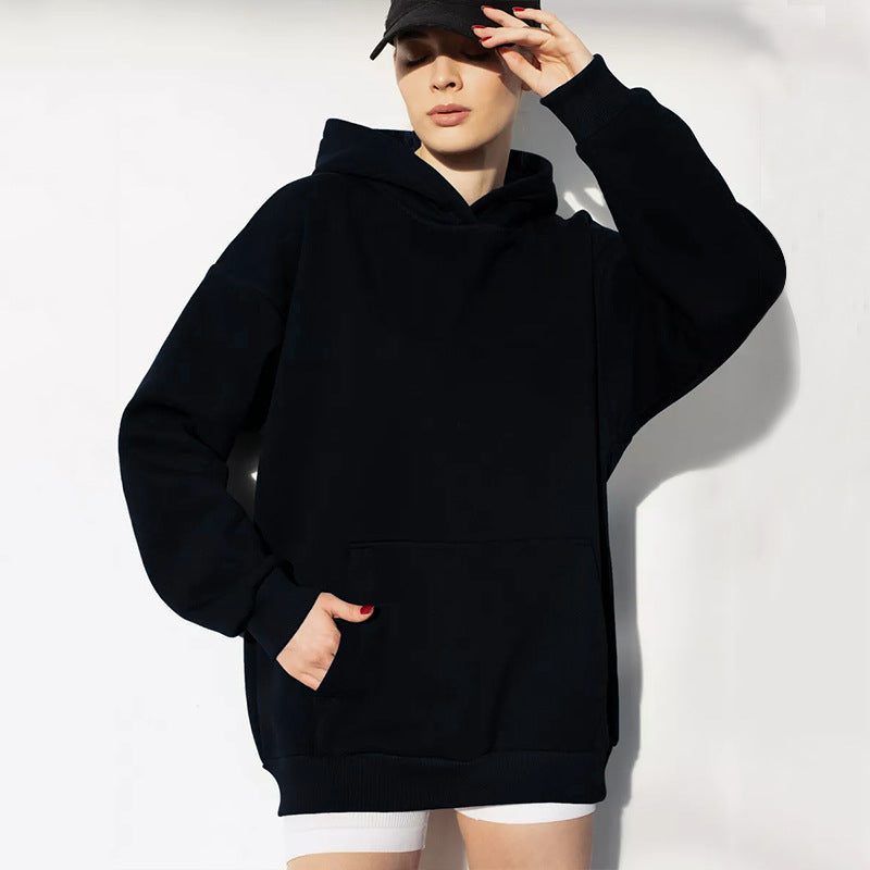 Oversize Patchwork Kapüşonlu Sweatshirt
