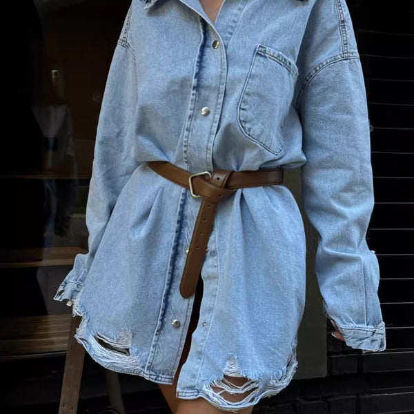 Crisp Perfection Denim Gömlek