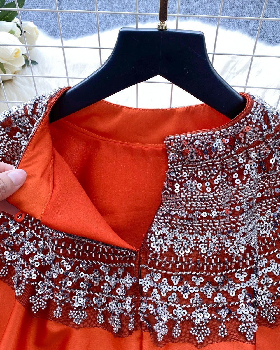 Etnik Stil Boncuklu Yarasa Kol Gömlek