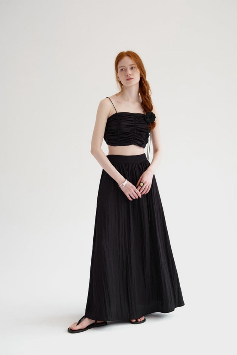Fırfırlı Askısız Bandeau Üst