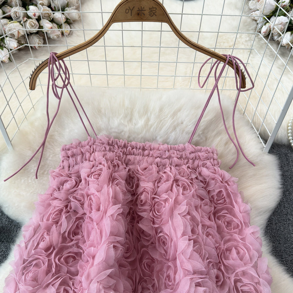 Lace Style 3D Gül Dantel Bluz