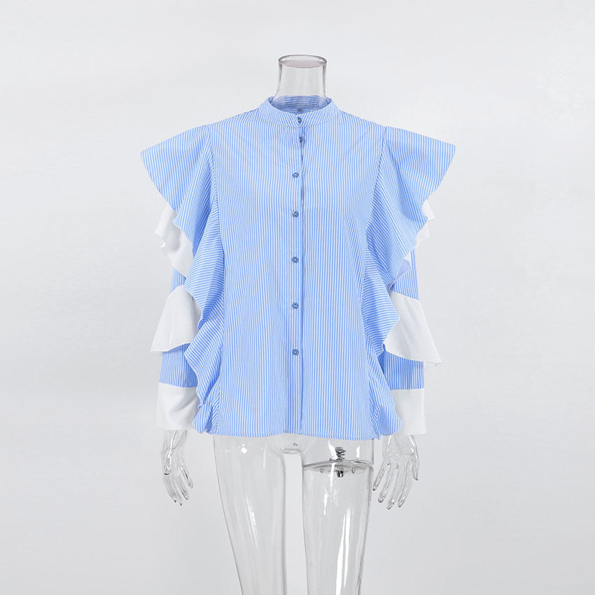 Silk Elegance Ekose Desenli Uzun Kollu Rahat Gömlek