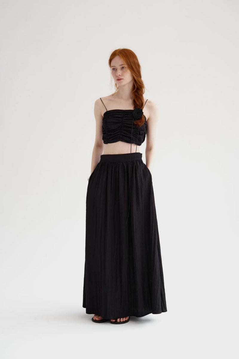 Fırfırlı Askısız Bandeau Üst