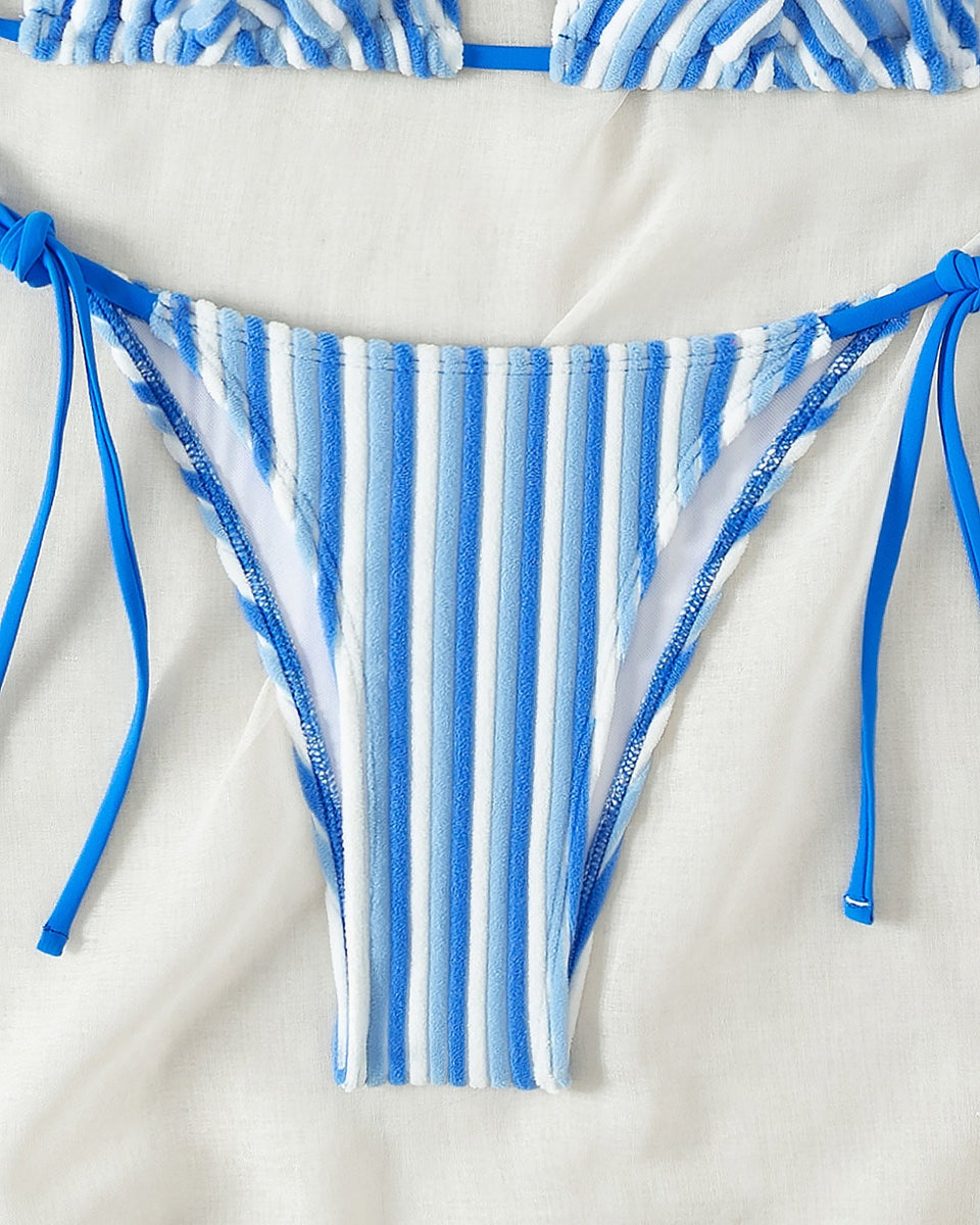 Havlu Kumaş Askılı Kravat Bikini