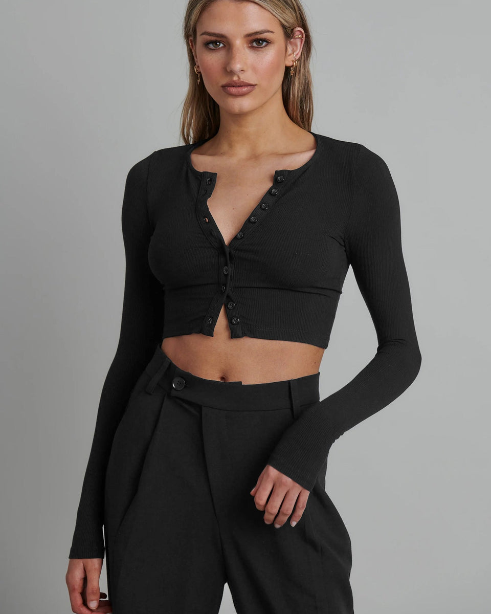 Slim-fit Ribana Desenli Kısa Hırka