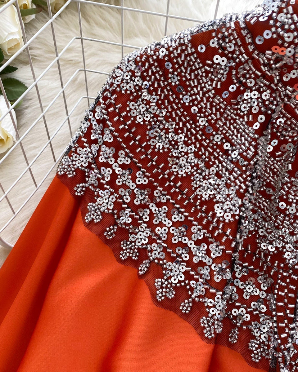 Etnik Stil Boncuklu Yarasa Kol Gömlek