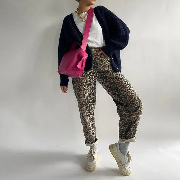 Wren | Leopar Desenli Kot Pantolon