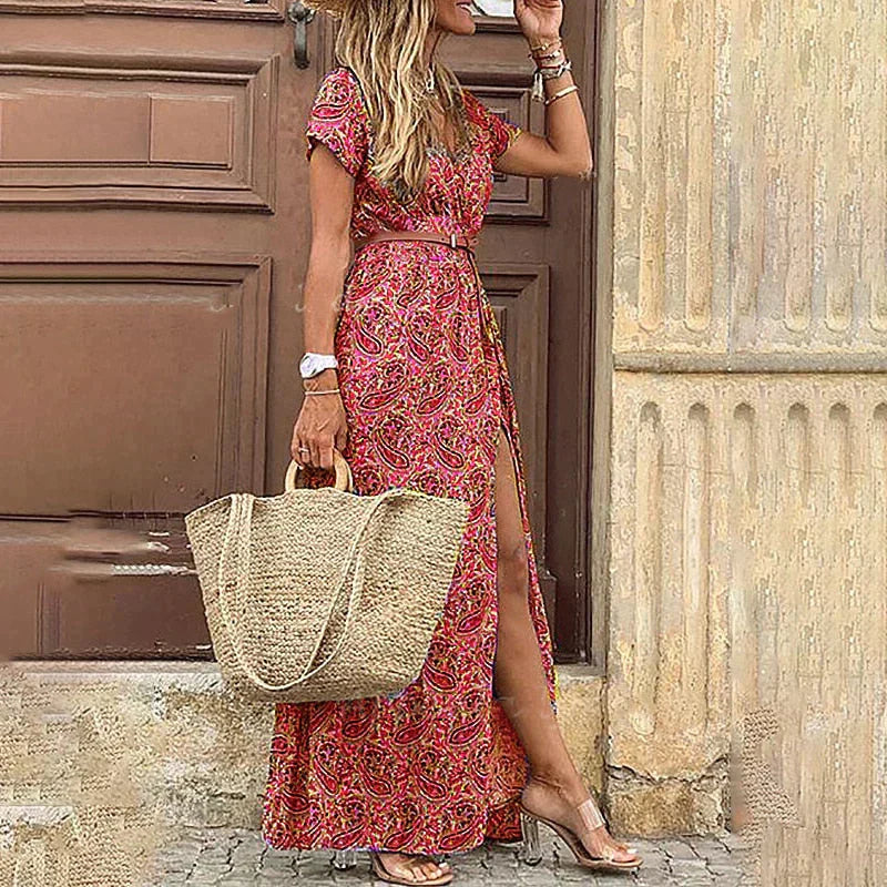 BONIA - Boho Tarzı Uzun Maxi Elbise