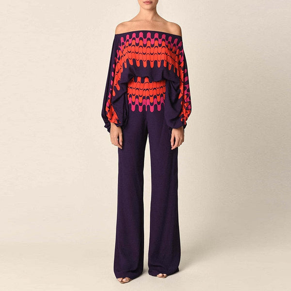 Pauline | Şık Off-Shoulder Takım ve Geniş Pantolon