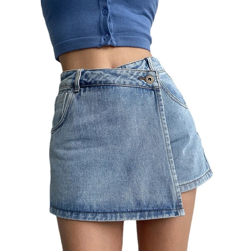 Olivia | Denim Mini Şort-Etek