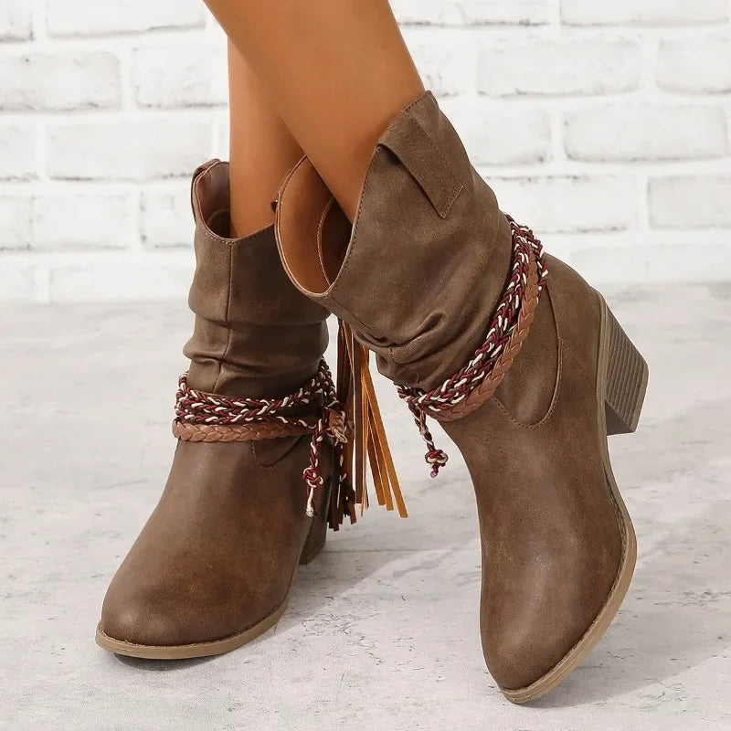 BRAND876 KADIN TOPUKLU ÇİZME