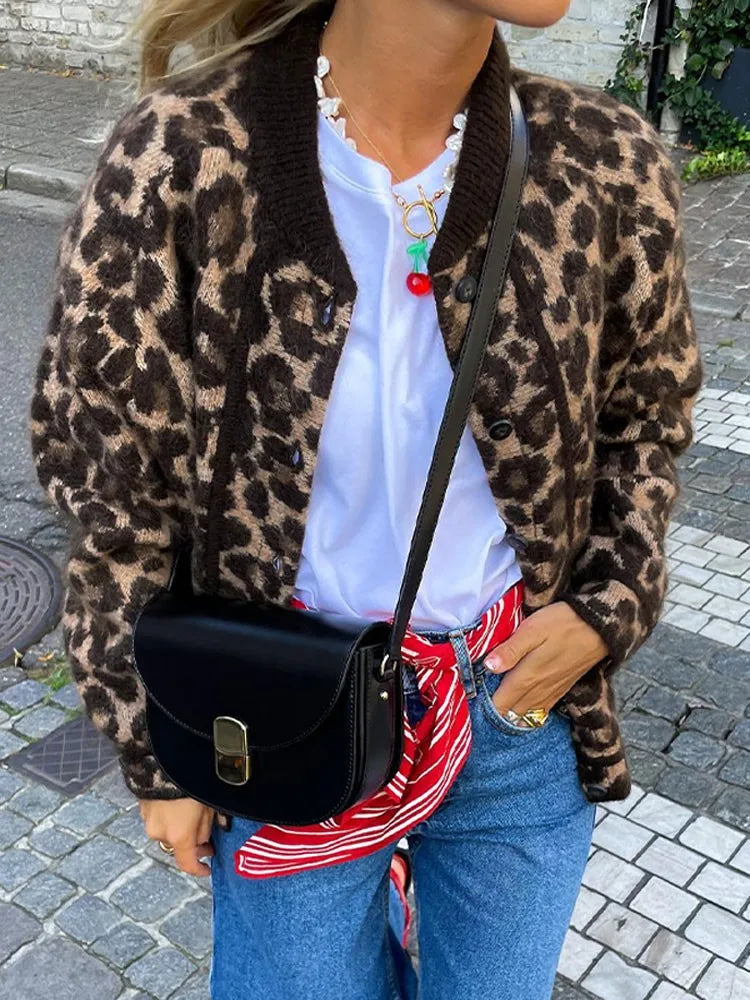 Amélie - Leopar Triko Hırka