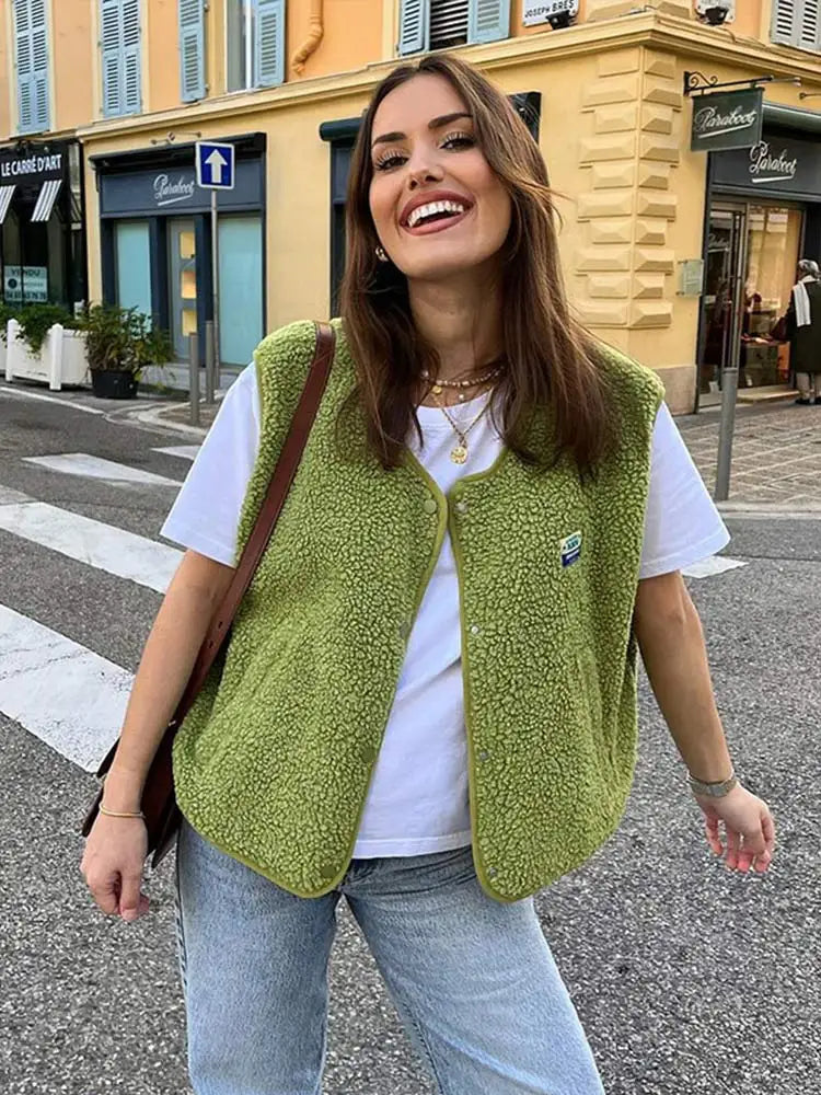 Kadın Koyun Yünü Yelek