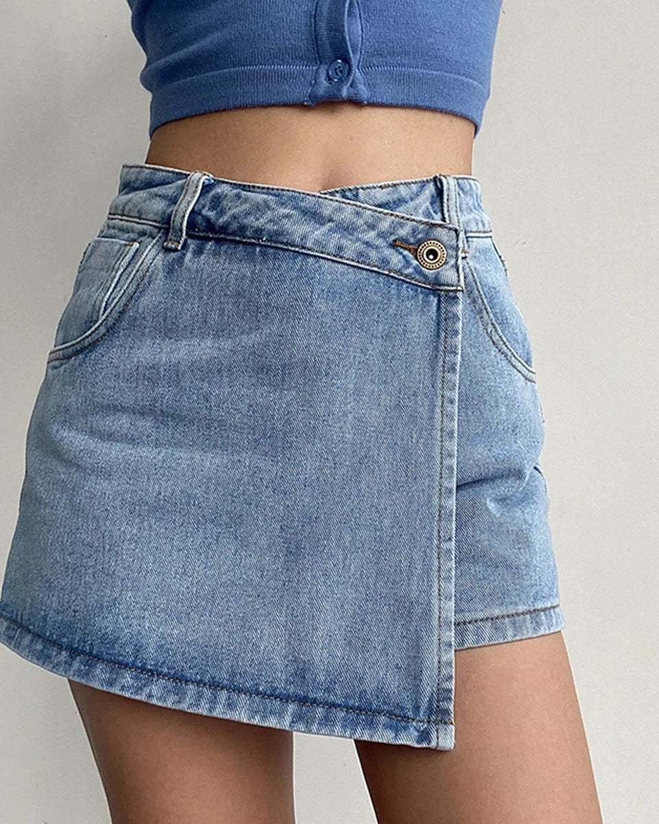 Olivia | Denim Mini Şort-Etek