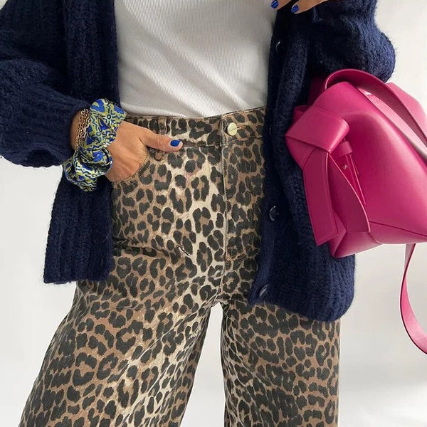 Wren | Leopar Desenli Kot Pantolon