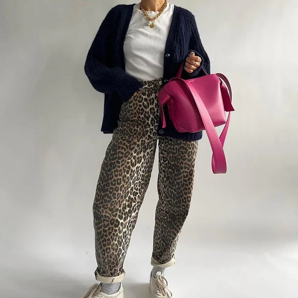 Wren | Leopar Desenli Kot Pantolon