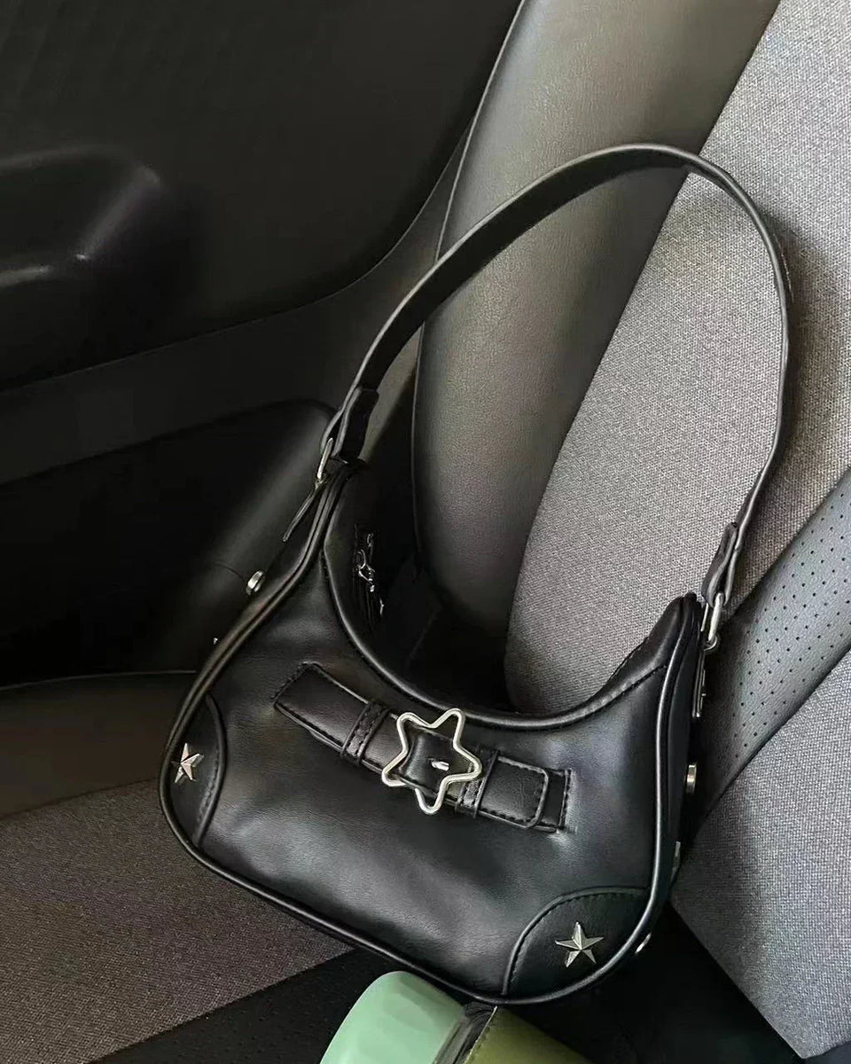Bellachicha Vintage Çanta | Yıldız Detaylı, Rahat ve Trendy Omuz Çantası