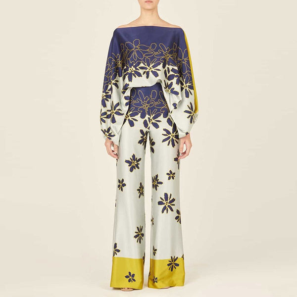Pauline | Şık Off-Shoulder Takım ve Geniş Pantolon