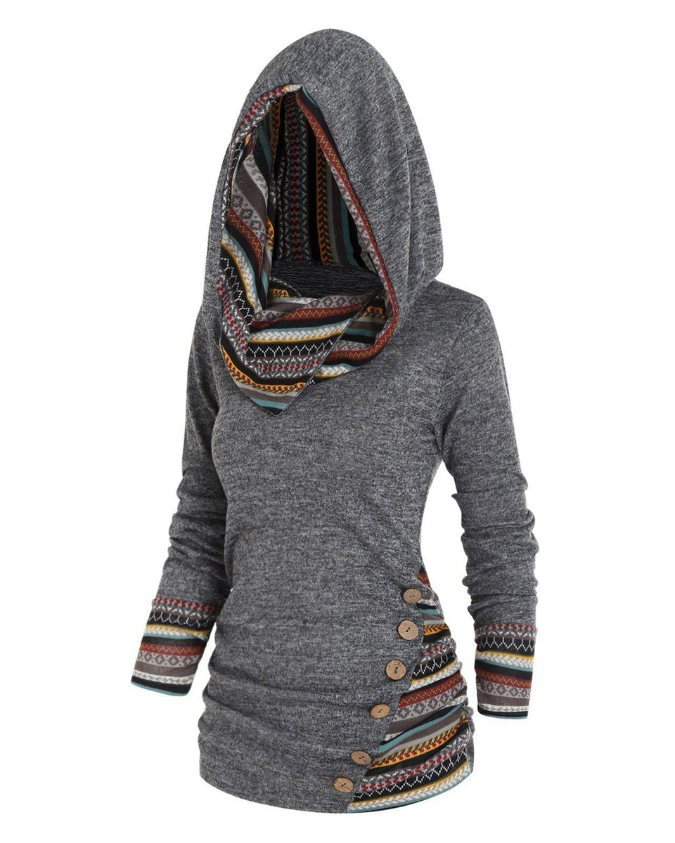 Saymera | Rahat Tribal Kapüşonlu Sweatshirt