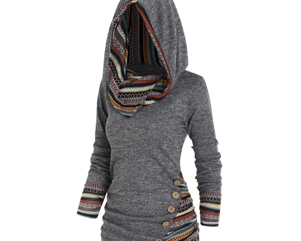 Saymera | Rahat Tribal Kapüşonlu Sweatshirt
