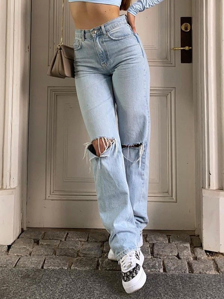 Silkeir | Kadınlar için Baggy Jean | Mavi