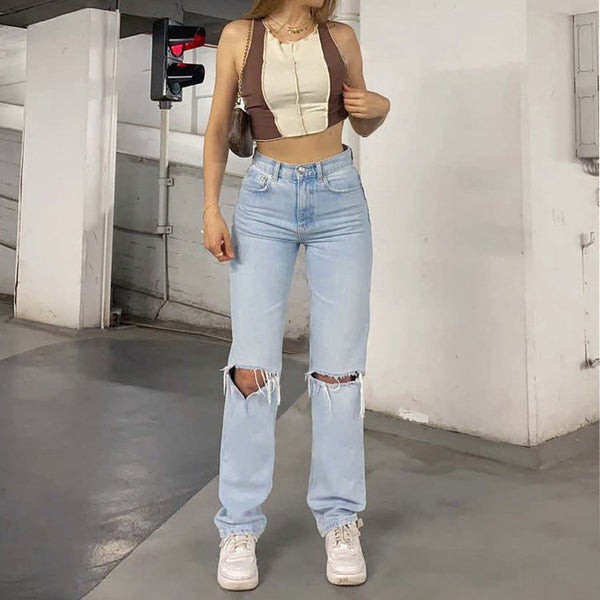 Silkeir | Kadınlar için Baggy Jean | Mavi