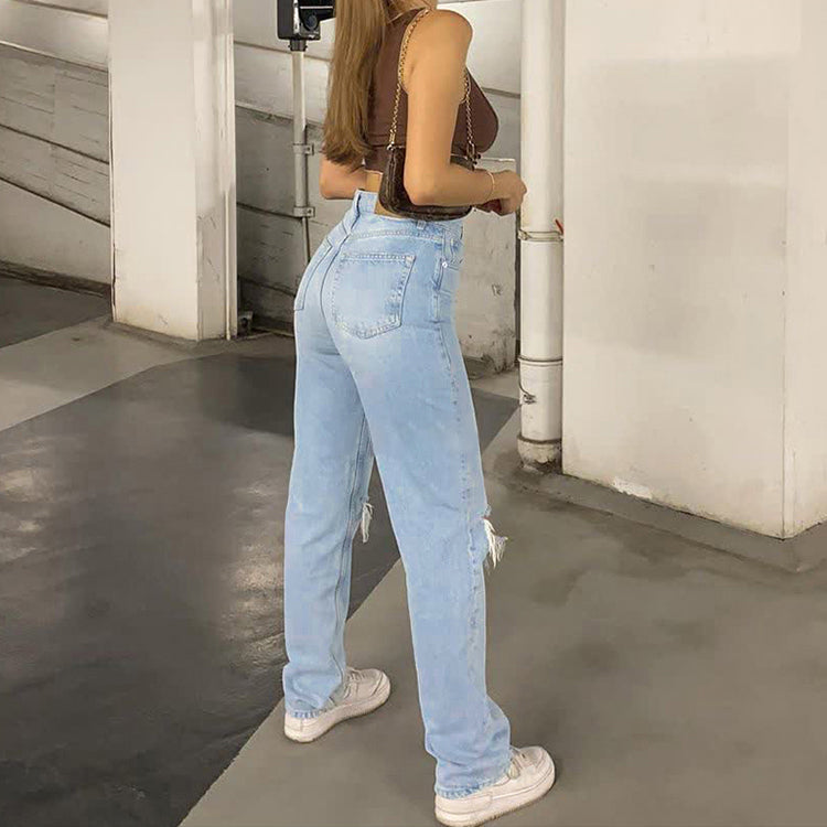 Silkeir | Kadınlar için Baggy Jean | Mavi