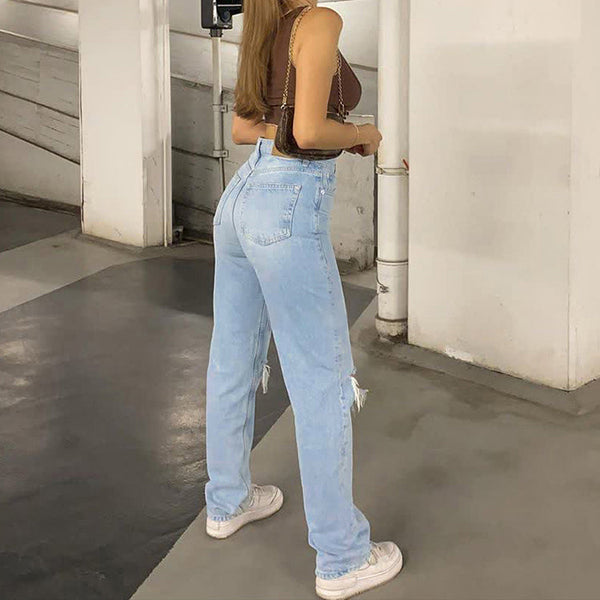 Silkeir | Kadınlar için Baggy Jean | Mavi