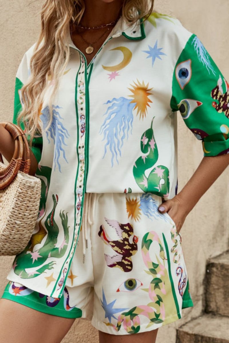 Ottilia Boho-Set Gömlek ve Şort