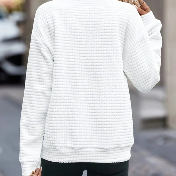 Audrey – bahar için yarım fermuarlı rahat uzun kollu sweatshirt