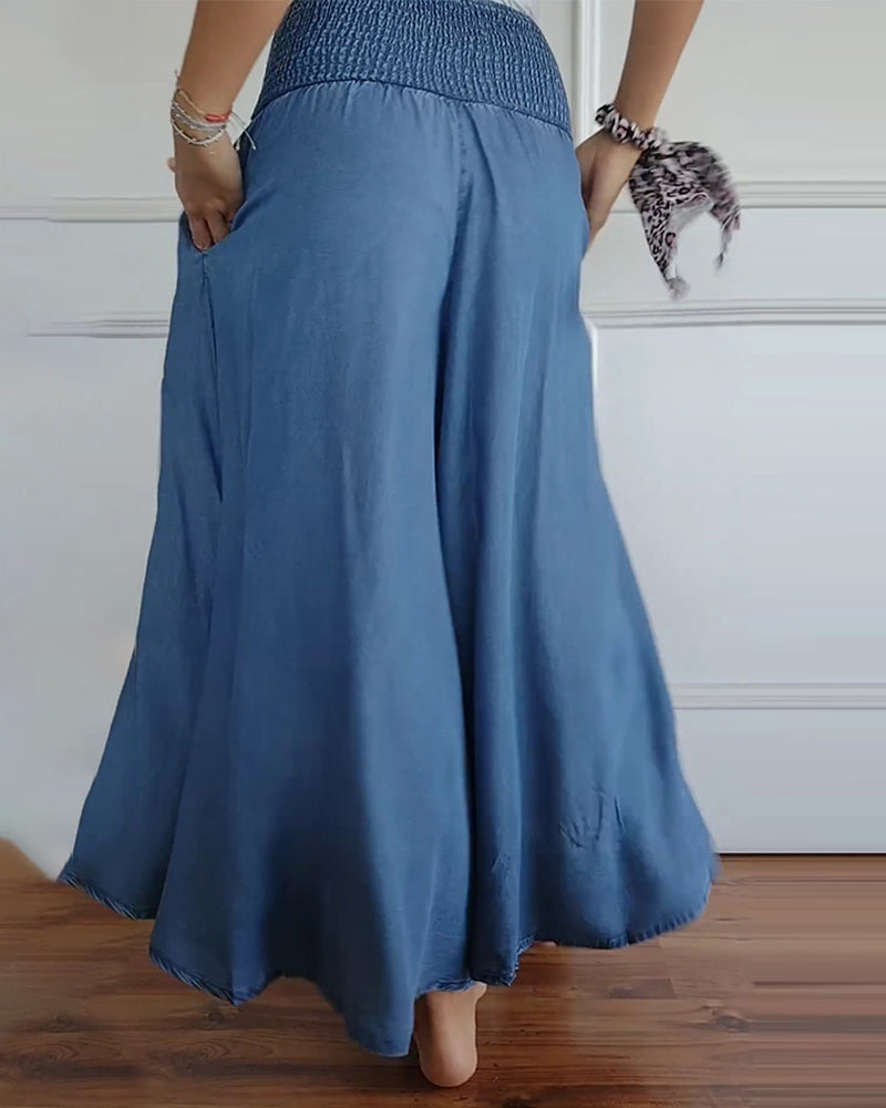 Chloe | Esnek Bel ile Geniş Pantolon