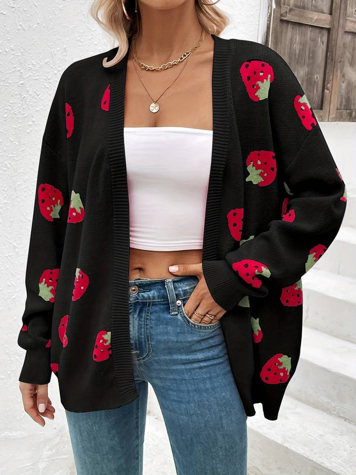 Liora – Açık önlü şık çilek cardigan, bahar için