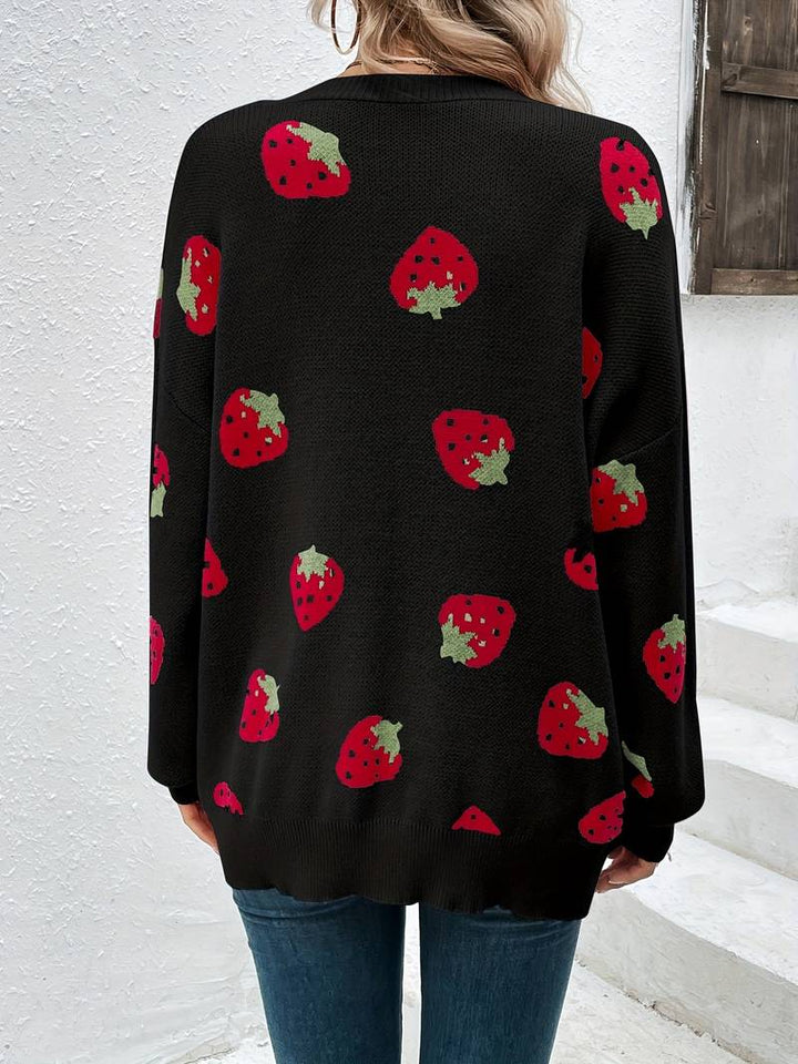 Liora – Açık önlü şık çilek cardigan, bahar için