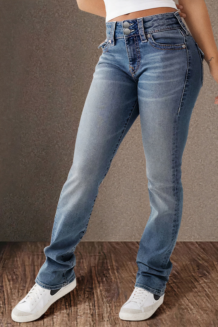 Chloey | Kadınlar için Düz Kesim Kot Pantolon