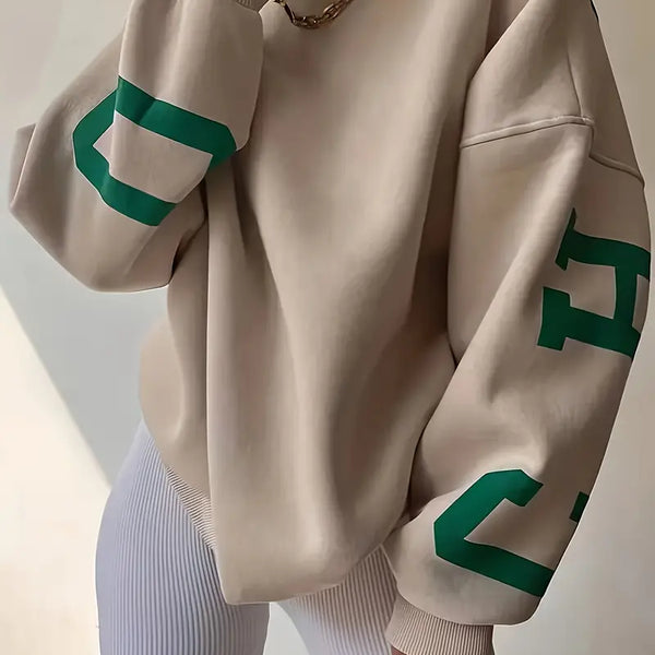 Luna – oversize uzun kollu kapüşonlu sweatshirt