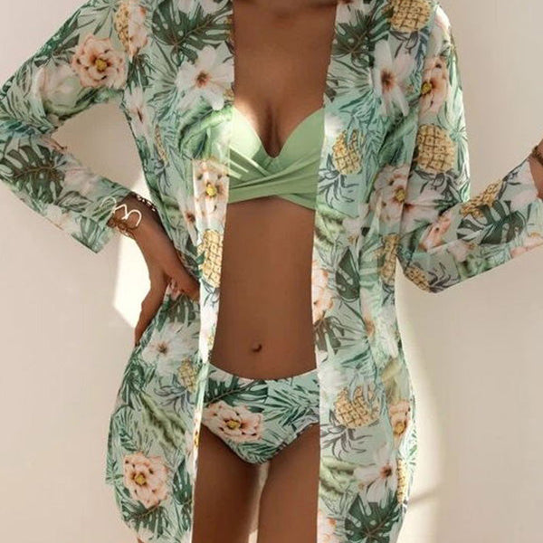 Bella – Tropikal Desenli Sarma Sütyen Bikini