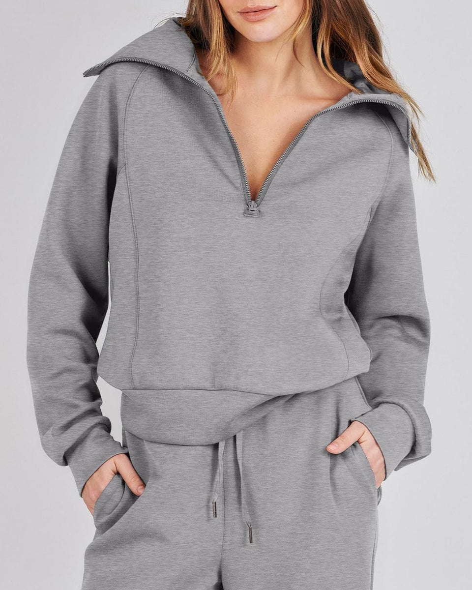 Jenny | Trendy Fermuarlı ve Rahat Set Kıyafeti
