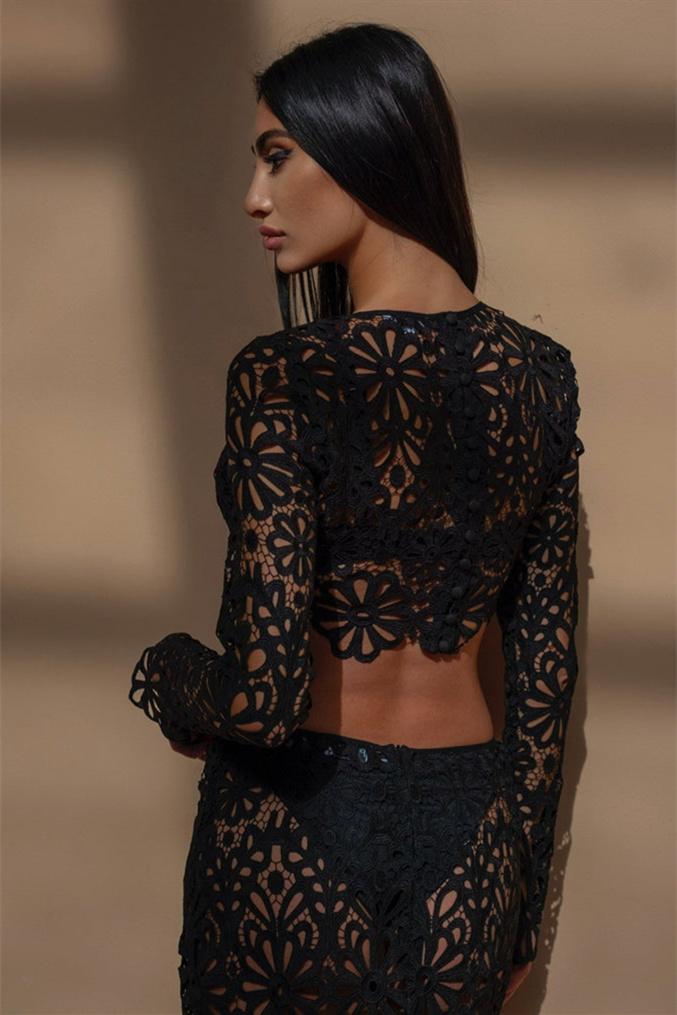 Lena – Çiçek Desenli Oyulmuş Set