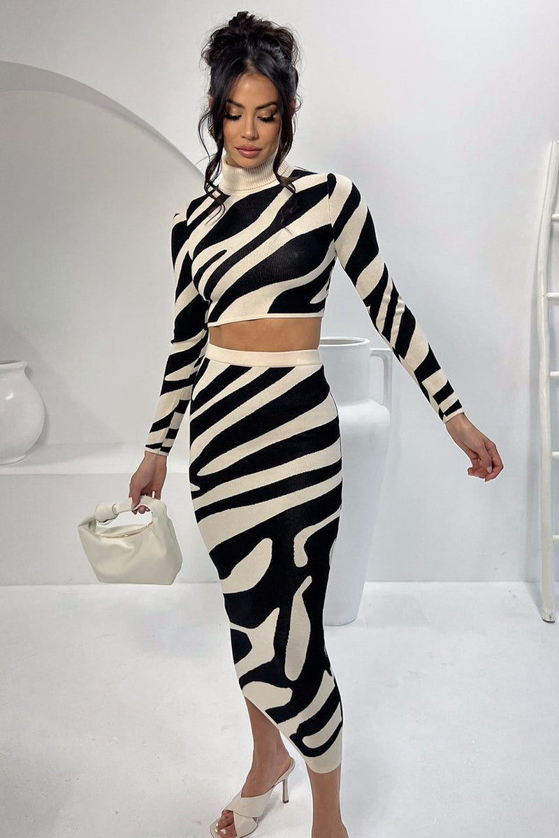 Zebra Desenli „Lena“ Triko Takımı