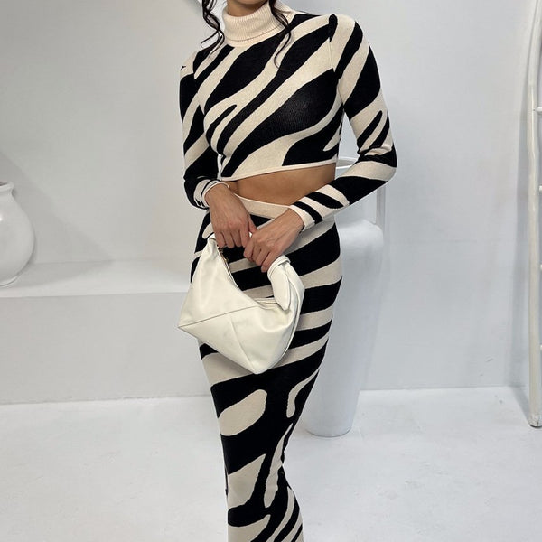 Zebra Desenli „Lena“ Triko Takımı
