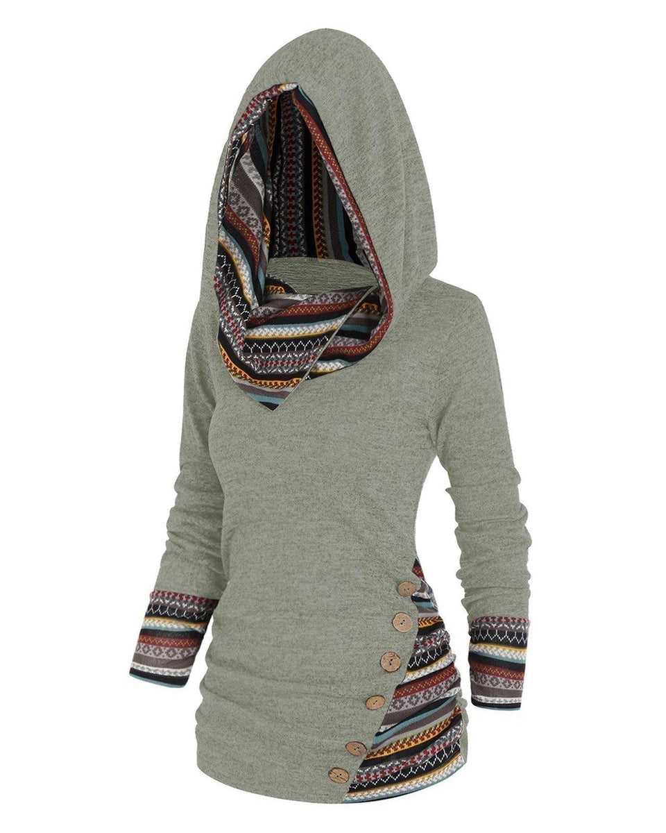 Saymera | Rahat Tribal Kapüşonlu Sweatshirt