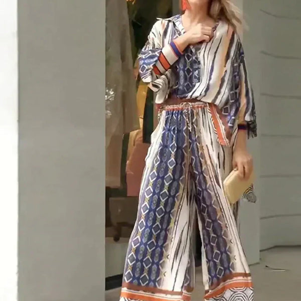 Marit | Renkli Baskılı Pantolon Takımı