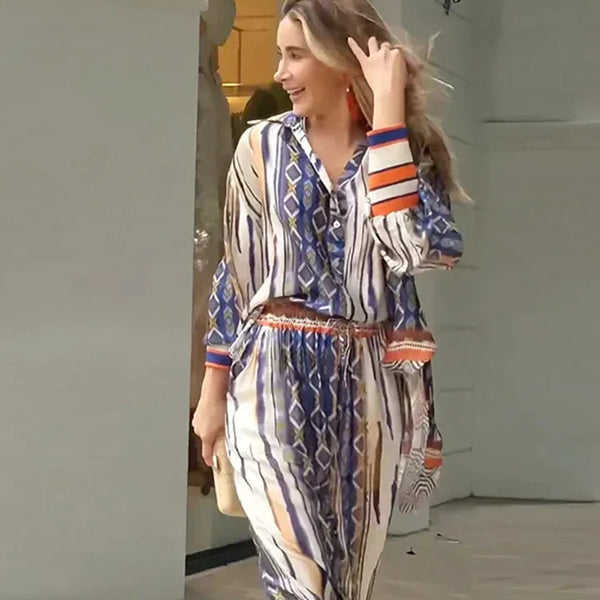 Marit | Renkli Baskılı Pantolon Takımı